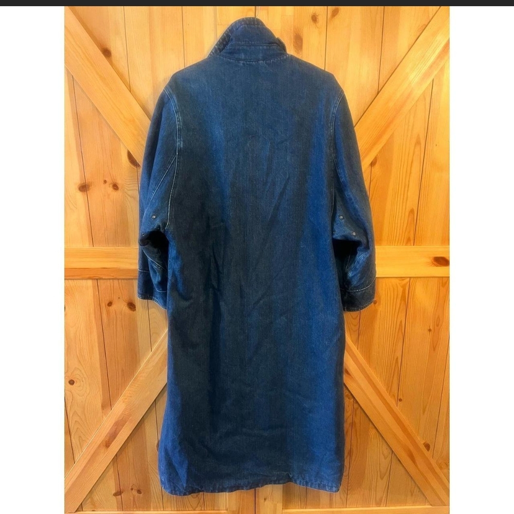 Vintage Gene Burton Denim Trench Coat - Picture 4 of 7